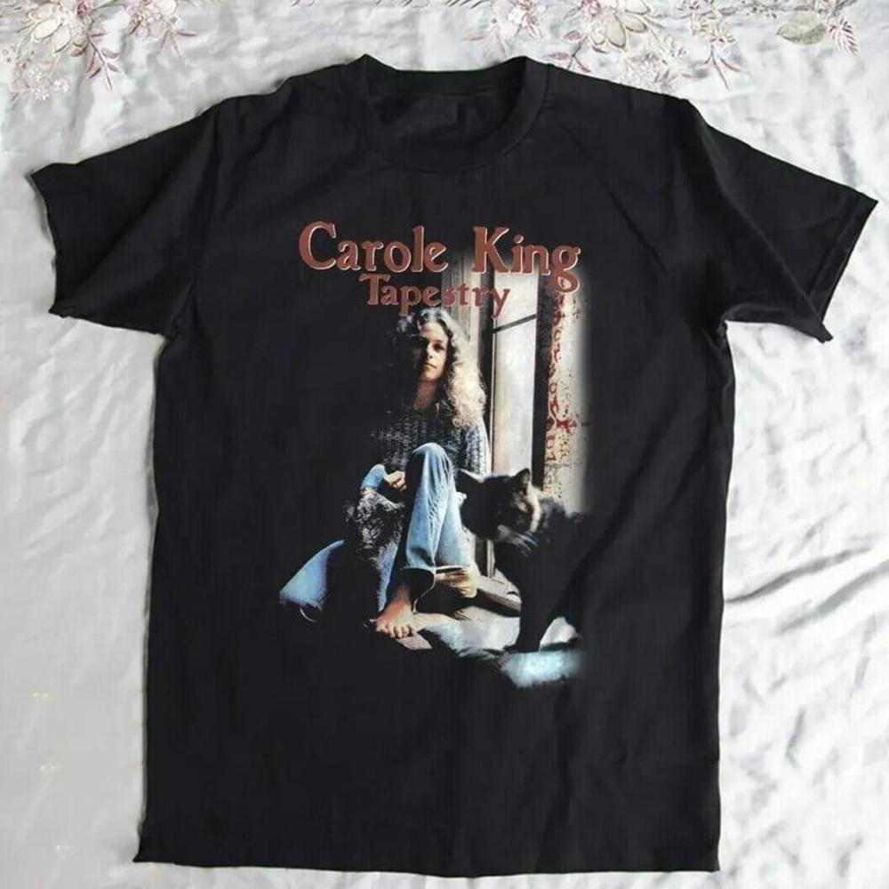 Carole King Tapestry Album Cotton Black Unisex T-Shirt